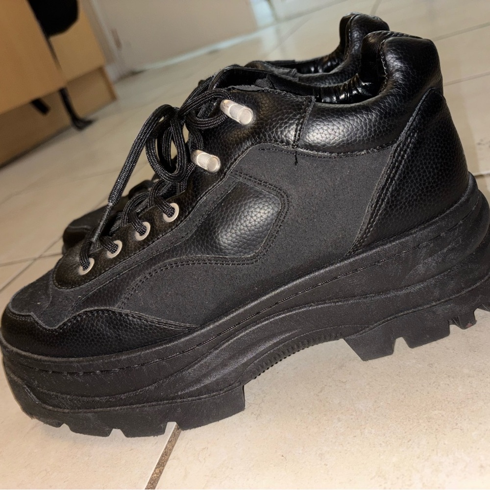 Black Gothic Chunky Platform Shoes